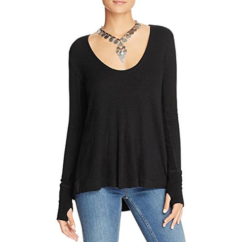 We The Free Womens Hi-Low Thermal Pullover Top